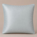 Machine Crafted White Cushion Cover – 12"x12" | Geometric Star Patchwork Embroidery | Premium Poly-Cotton Decorative Cushion Cover