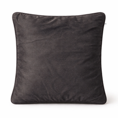 Fabric Crafted Cushion Cover – Black | 16"x16" | Poly Cotton | Modern Textured Design