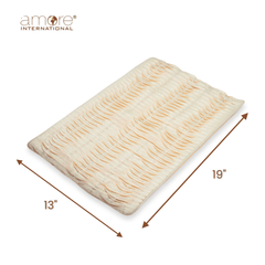 Set of - 4, 1 Pcs, Fabric Crafted Placemat – Cream, 13"x19"