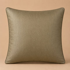 Handcrafted Cushion Cover – Beige | 16"x16" | Designer Poly Cotton Cushion Cover