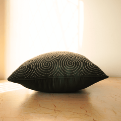 Handcrafted Black Cushion Cover – 16"x16", Premium Poly Cotton