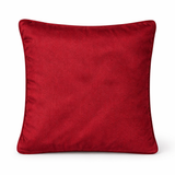 Machine-Crafted Bright Maroon Cushion Cover – 12"x12" | Circular Embroidered Design | Premium Poly Channel Fabric