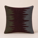 Handcrafted Cushion Cover – Brown | 16"x16" | Abstract Woven Decorative Cushion Cover