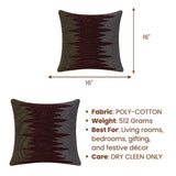 Handcrafted Cushion Cover – Brown | 16"x16" | Abstract Woven Decorative Cushion Cover