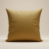 Fabric-Crafted Khaki Cushion Cover – 16"x16" | Modern Wave-Texture Design | Poly Cotton Foam