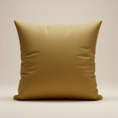 Fabric-Crafted Khaki Cushion Cover – 16"x16" | Modern Wave-Texture Design | Poly Cotton Foam