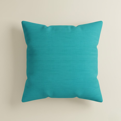 Handcrafted Blue Cushion Cover – 16"x16", Premium Poly Cotton