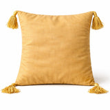 Hand Crafted Cushion Cover – Beige | 16"x16" | Poly Cotton | Embroidered Circle & Motif Design
