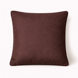 Machine-Crafted Brown Cushion Cover – 16"x16" | Circular Embroidered Design | Premium Poly Channel Fabric