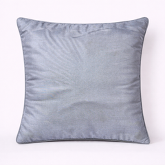 Handcrafted Gray Cushion Cover – 16"x16" | Radiant Eye Motif Embroidered Design | Premium Polyester-Cotton