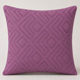 Handcrafted Cushion Cover – Purple | 16"x16" | Geometric Embroidered Decorative Cushion Cove