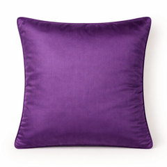 Machine-Crafted Bright Purple Cushion Cover – 16"x16" | Circular Embroidered Design | Premium Poly Channel Fabric