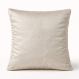 Fabric Crafted Cushion Cover – Light Beige | 16"x16" | Poly Cotton Fabric | Premium Woven Panel Design