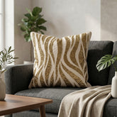 Handcrafted Cushion Cover – Cream | 16"x16" | Designer Textured Decorative Cushion Cover