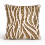 Handcrafted Cushion Cover – Cream | 16"x16" | Designer Textured Decorative Cushion Cover