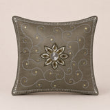 Handcrafted Cushion Cover – Beige | 16"x16" | Elegant Poly Cotton Cushion Cover