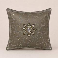 Handcrafted Cushion Cover – Beige | 16"x16" | Elegant Poly Cotton Cushion Cover