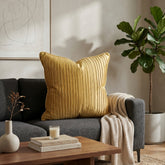 Fabric Crafted Cushion Cover – Copper | 16"x16" | Poly Cotton Foam Fabric | Premium Ribbed Texture Design