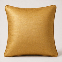 Fabric Crafted Cushion Cover – Copper | 16"x16" | Poly Cotton Foam Fabric | Premium Ribbed Texture Design
