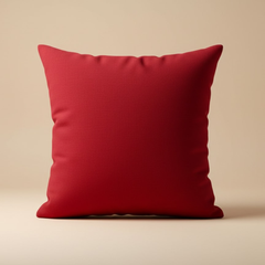 Handcrafted Maroon Cushion Cover – 16"x16" | Intricate Traditional Embroidered Motif | Premium Poly Cotton