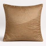 Fabric Crafted Cushion Cover – Khaki Multicolor | 16"x16" | Poly Cotton Fabric | Elegant Wavy Textured Design