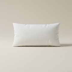 Handcrafted White Bolster Cover – 19"x8", Embellished Circular Design in Premium Poly Cotton