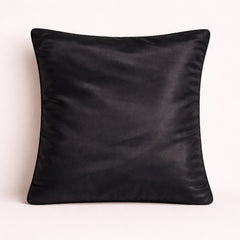 Fabric Crafted Cushion Cover – Black Gold | 12"x12" | Poly Cotton | Luxury Textured Design