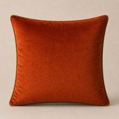 Orange Embroidered Decorative Cushion Cover | 16"x16" Premium Designer Cushion Cover