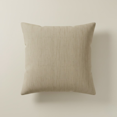 Fabric-Crafted Khaki Cushion Cover – 16"x16", Vertical Pleated Texture in Premium Poly Cotton
