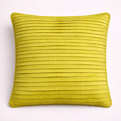 Fabric Crafted Cushion Cover – Light Green | 12"x12" | Poly Cotton | Premium Textured Design