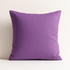 Handcrafted Purple Cushion Cover – 12"x12" | Poly Cotton | Textured Stripe Panel | Premium Festive Décor