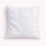 Hand Crafted Cushion Cover – White | 16"x16" | Poly Cotton | Embellished Fan Pattern Design