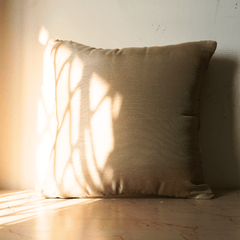 Handcrafted Beige Cushion Cover – 16"x16"