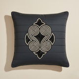 Handcrafted Black Cushion Cover – 16"x16", Premium Poly Cotton
