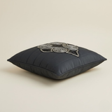 Handcrafted Black Cushion Cover – 16"x16", Premium Poly Cotton