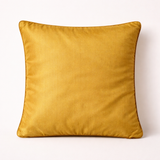 Fabric Crafted Cushion Cover – Yellow | 16"x16" | Poly Cotton | Premium Textured Design