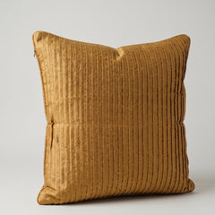 Fabric Crafted Cushion Cover – Dark Copper | 16"x16" | Poly Cotton Foam Fabric | Premium Ribbed Texture Design
