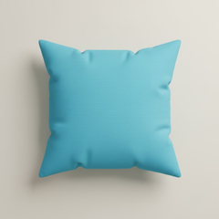 Handcrafted Turquoise Cushion Cover – 16"x16", Premium Poly Cotton