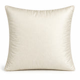 Fabric Crafted Cushion Cover – Cream | 16"x16" | Poly Cotton Fabric | Premium Quilted Center with Elegant Textured Border