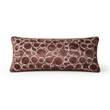 Fabric-Crafted Brown Bolster Cushion Cover – 8"x20" | Poly Cont Fabric | Lightweight & Elegant