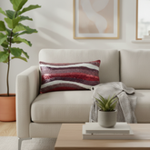 Handcrafted Maroon Bolster Cover – 19"x8" | Premium Poly Cotton