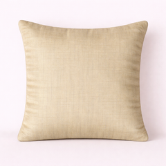 Fabric-Crafted Gold Cushion Cover – 12"x12" | Elegant Traditional Texture | Premium Poly Cotton