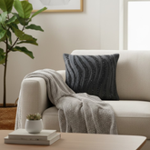 Handcrafted Black Cushion Cover – 16"x16" | Premium Poly Cotton