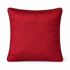 Machine-Crafted Dark Maroon Cushion Cover – 12"x12" | Circular Embroidered Design | Premium Poly Channel Fabric