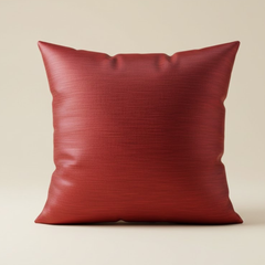 Handcrafted Maroon Cushion Cover – 16"x16" | Decorative Bead & Thread Work | Premium Poly Cotton