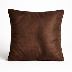 Fabric-Crafted Brown Cushion Cover – 12"x12" | Poly Cotton Fabric | Warm & Timeless