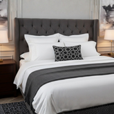 Machine-Crafted Black Bolster Cover – 18"x20" | Poly Cont Fabric | Lightweight & Elegant