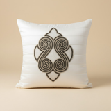Handcrafted White Cushion Cover – 16"x16", Premium Poly Cotton