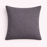 Hand Crafted Cushion Cover – Black | 16"x16" | Poly Cotton | Diamond Quilted Stud Design