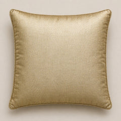 Fabric Crafted Cushion Cover – Dark Beige | 16"x16" | Poly Cotton Foam Fabric | Premium Ribbed Texture Design